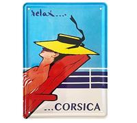 Petite Plaque métallique Relax Corsica 21 x 15 cm