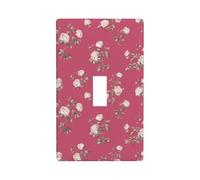 Petite plaque murale décorative vintage à bascule simple pour cuisine, ferme, chambre à coucher, salle de bain - Motif rose sur rose