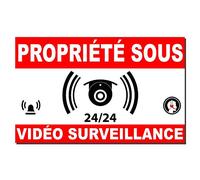 Petite Plaque Un Panneau d'avertissement de Zone sous Surveillance vidéo en métal