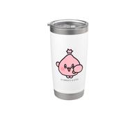 Petite poche d'art graphique mignon Happy Poring Gobelet isotherme en acier inoxydable double paroi