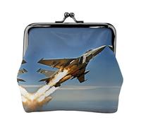 Petite pochette à monnaie pour femme avec motif avions de chasse