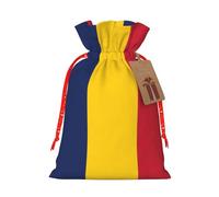 Petite pochette avec cordon de serrage imprimé drapeau du Tchad pour cadeaux, sac cadeau réutilisable, pour les fêtes et les cadeaux de fête