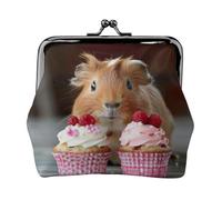Petite pochette avec imprimé cochons d'Inde et cupcakes pour femme