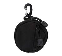 Petite pochette circulaire Molle universelle avec fermeture éclair, Noir , Simple et facile