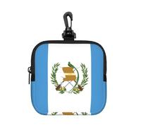 Petite pochette de rangement étanche en néoprène avec fermeture éclair Motif drapeau du Guatemala pour écouteurs, porte-clés
