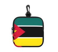 Petite pochette de rangement étanche en néoprène avec fermeture éclair Motif drapeau du Mozambique