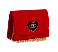Petite Pochette Femme Rouge Velours Sac Soiree Mariage Minaudiere Nilky - Taille unique - Rouge
