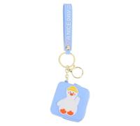 Petite Pochette Porte-clés Bleue en PVC à Motif Cartoon | Protège les Câbles de Données, Boucle et Dragonne, pour Garçon et Filles et Adultes
