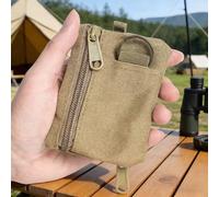 Petite pochette porte-monnaie porte-clés - Mini taille pour ceinture et équipement de poche comme porte-monnaie, porte-monnaie, porte-cartes e voiture, étui portefeuille pour casque (kaki)