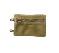 Petite pochette portefeuille porte-monnaie pour le transport quotidien et les voyages multifonctionnels pour le camping, la randonnée, l'alpinisme, les cartes, outil clé, kaki