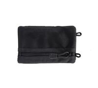 Petite pochette portefeuille porte-monnaie pour le transport quotidien Voyage multifonction pour le camping, la randonnée, l'alpinisme, la carte, pochette en tissu Oxford, Noir
