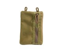 Petite pochette portefeuille porte-monnaie pour transport quotidien voyage multifonction pour camping, randonnée, alpinisme, cartes, clés, kaki