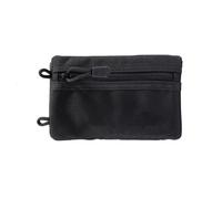 Petite pochette portefeuille porte-monnaie pour transport quotidien voyage multifonction pour camping, randonnée, alpinisme, cartes, clés, Noir