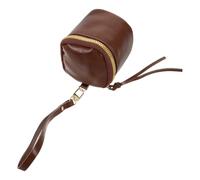 Petite Pochette Portefeuille Vintage en Cuir PU Ciré à Fermeture Éclair | Design Rétro Chic Classique, Surface Brillante Effet Cire D'huile, Confortable à Porter au Quotidien