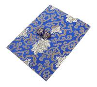 Petite Pochette pour Bible Rectangulaire Vintage en Tissu Bleu | Rangement Portable Polyvalent, pour Pratiquants Bouddhistes, Livres et Écritures, Format Compact, Fermeture Zippée