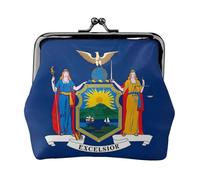 Petite pochette pour femme avec motif drapeau de l'État de New York - Porte-monnaie pour femme - Porte-monnaie pour cartes de crédit