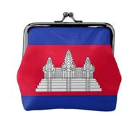 Petite pochette pour femme avec motif drapeau du Cambodge - Porte-monnaie pour pièces de monnaie - Portefeuille pour cartes de crédit