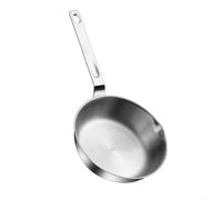 Petite poêle à frire en acier inoxydable, 25,8 x 13,3 x 4 cm, avec poignée pour œufs, lait, sauce, passe au lave-vaisselle, trou de suspension pour rangement de cuisine (15,3 cm)