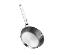 Petite poêle à frire en acier inoxydable avec poignée, comprend un bec verseur pour un versement précis, trou de suspension pour un rangement facile, convient pour la cuisson des œufs et la