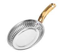 Petite Poêle Ovale Peu Profonde en Acier Inoxydable avec Poignée Unique | Design Moderne Coréen Élégant, Répartition Uniforme Chaleur, pour Chefs Professionnels et Restaurants