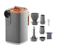 Petite pompe à air - Gonfleur électrique portable avec lumière de camping et 5 buses, mini pompe à air électrique, pour gonflables, flotteurs, matelas en plein air, maison, voyage, sport, plage, route