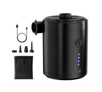 Petite pompe à air - pompe à air pour rideaux gonflables | Pompe à air électrique de 3500 mAh avec charge USB-C | Compresseur d'air cimetière avec fixations pour pomper les matelas et les champs