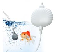 Petite Pompes à Air pour Aquarium, Ultra Silencieux Bulleur Aquarium <30 DB, Pompe a Bulle Parfait pour Nano de 40L avec Un Pierre à Bulles, 1,3W Mini Bulleur à Poisson
