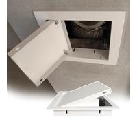 Petite Porte d'accès Blanche avec Fermeture magnétique, Panneau d'accès métallique pour plomberie/électricité, Trappe d'inspection encastrée, Plaque de recouvrement pour Trou Mural (14 x 14