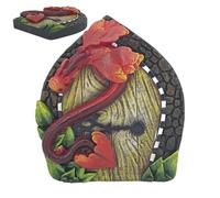 Petite porte murale, porte de fée pour arbre, crochet robuste, accessoire | terrasse, jardin, parc, cour