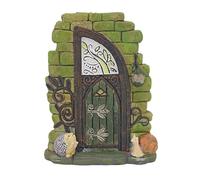 Petite Porte Murale, Porte de Jardin de fées - Porte de fée GNOME en résine colorée de 4,7 Pouces pour Jardin, décoration Robuste pour souche d'arbre avec Crochet, pour la Maison