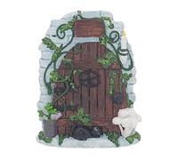 Petite porte pour mur, porte de fée pour arbre Accessoires de maison de fée | 4,7 pouces pour souche d'arbre, mur, porte, arbre, décoration de clôture.