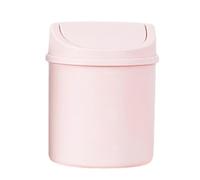 Petite poubelle de bureau avec couvercle swing-top, de bureau petite poubelle peut recycler la poubelles, une petites table à déchets ronds pour le bureaus, la maison, la voiture, 16,5x13x13cm