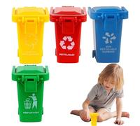 Petite poubelle de recyclage pour bureau, poubelles miniatures | Jouet de tri des ordures pour miniatures - Jouet unique pour camion poubelle, petite poubelle