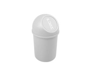 Petite Poubelle professionnelle à couvercle Push the flip 6 litres - Blanc