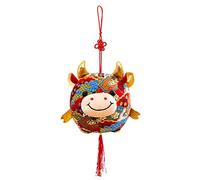 Petite Poupée en Peluche de Vache de 10cm, Jouet Enrichissant Culturellement, Mascotte pour Cadeau du Nouvel an, Bleu, Décor de Crèche pour Enfants (Genericqsl2iohnuc-2)