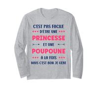 Petite Poupoune d'amour Fille surnom Princesse Poupoune Manche Longue