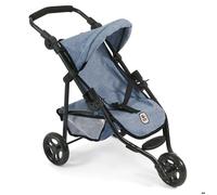 Petite poussette de jogging LOLA bleu jean pour poupée