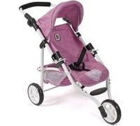 Petite poussette de jogging LOLA jean rose pour poupée Rose G
