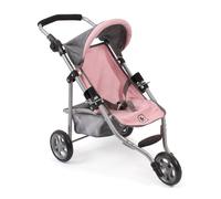 Bayer Chic 2000-61215 - Poussette de poupée Lola - Jogging - Poussette de poupée - Mélange gris/rose - 50 cm - 70 x 33 x 62 cm