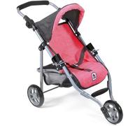 Petite poussette de jogging LOLA pour poupées, anthracite - rose