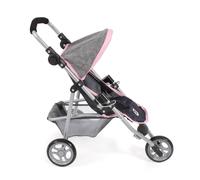 Petite Poussette De Jogging Lola Pour Poupons Gris Et Rose TU