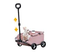 Petite poussette pour animaux de compagnie, poussette pour chien - Poussettes pour animaux de compagnie Porte-chat roulant Porte-chien,Chariot pliable léger à 4 roues pour chien, pour voyager, faire d