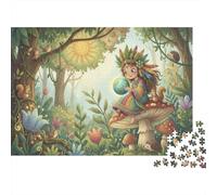 Petite Princesse aztèque et Maya Puzzle en Bois 500 Pièces Adultes Et Enfants,Dès 14 Ans,Déco Murale,Défi,Jeu Éducatif,Premium,Bois, Anti-Stress,Détente,Casse-tête (52x38cm)