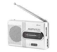 Petite radio de poche FM/AM portable, mini-radio stéréo portable universelle AM /FM avec récepteur de musique, prise casque 3,5 mm, avec haut-parleur intégré et antenne télescopique, pour la marche