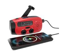 Petite Radio Nomade Compacte - Radio de Survie Rechargeable - Lecteur MP3 Multifonction avec Alimentation USB/Solaire/Manivelle pour Randonnée Survie et Préparation aux Urgences en Extérieur