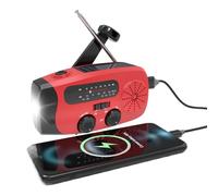 Petite Radio Portable AM FM, Radio de Survie Rechargeable, Multibandes Énergie Solaire Manivelle USB Lecteur MP3 Polyvalent pour Camping Randonnée Urgence Survie