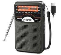 Petite Radio Portable, PRUNUS J-167 Poste Radio Portable, Transistor Radio Rechargeable avec USB-C, Qualité Sonore Claire, Mini Radio FM de Poche