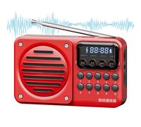 Petite Radio Portative - Radio Numérique Portable - Haut-Parleur sans Fil avec Lecteur Audio Rechargeable pour Extérieur, Camping, Travail, Sport, Voyage, Randonnée et Conduite - Hommes