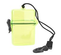 Petite récipient de boîte imperméable, étui à Cigarette étanche avec Crochet, boîte étanche Transparente en Plastique pour Kayak de Surf canoë (Jaune Transparent)