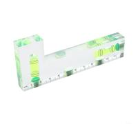 Petite règle de niveau domestique transparente intégrée de 120 mm avec cadre en plastique ABS bidirectionnel en forme de L et fonction d'aspiration pour un nivellement précis